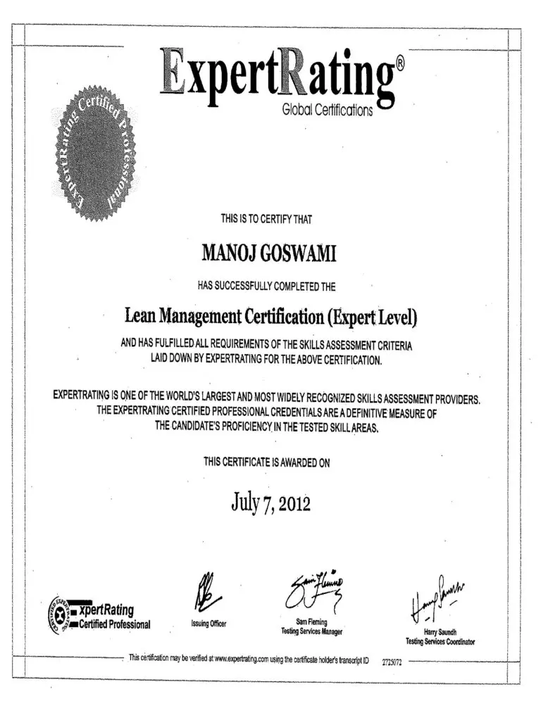 Lean Management Certification